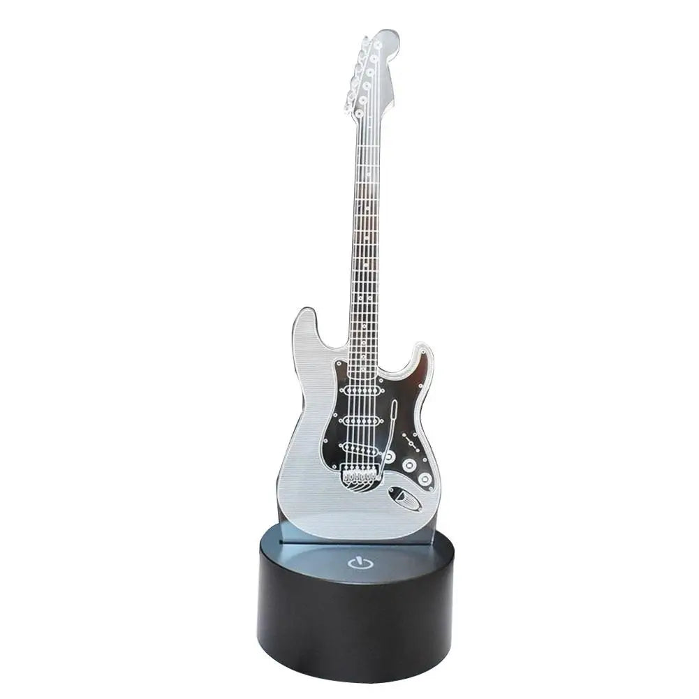 3D Bass Guitar Night Light - USB/Battery Powered