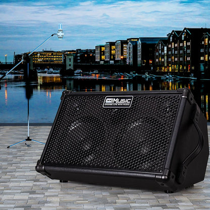Coolmusic BP40D Guitar Amplifier: Rechargeable Bluetooth with Effects for Outdoor Performance - 80W
