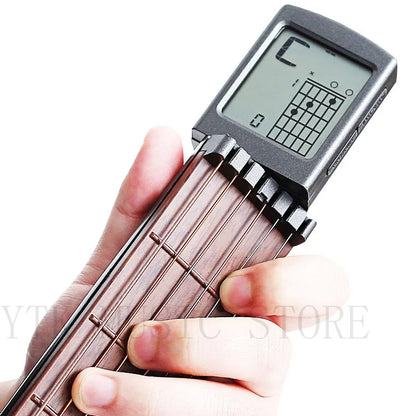 Pocket Guitar Chord Trainer - LCD Display, Portable, for Beginners - 4 or 6 String Options
