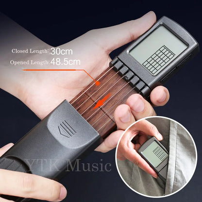 Pocket Guitar Chord Trainer - LCD Display, Portable, for Beginners - 4 or 6 String Options