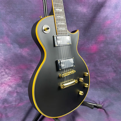 Premium Black Suboptical Guitar - Concave Waist, Peach Blossom Wood Body, Rose Wood Fingerboard