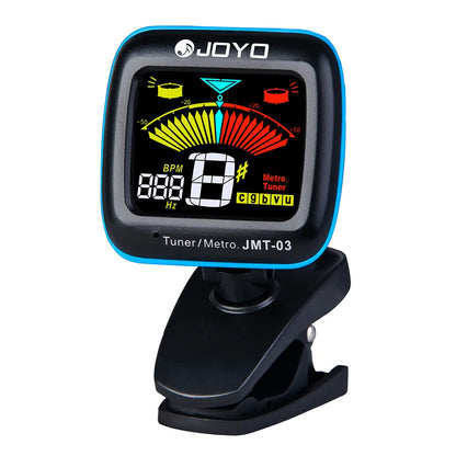 Guitar Tuner with Metronome Function for Guitar, Bass, Ukulele - 360° Rotatable Clip-On Design