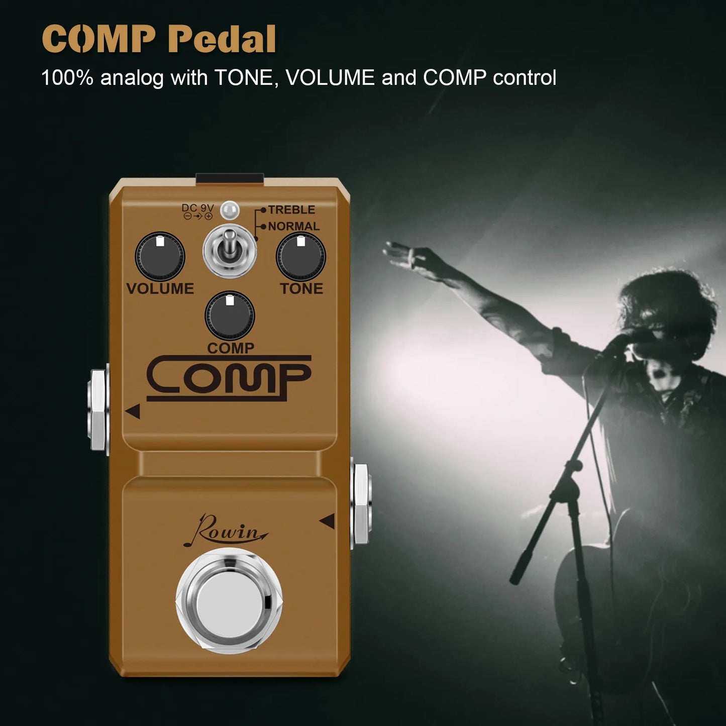 Enhance Your Guitar Sound with Rowin Compressor Pedal - LN-333