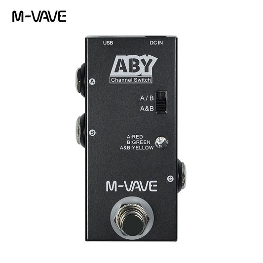 Universal Instrument Line Selector - M-VAVE ABY Channel Electric Guitar Pedal
