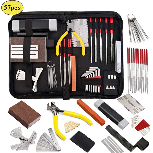 Ultimate 57-Piece Guitar Repair Kit - Perfect for All String Instruments - Includes Carry Bag
